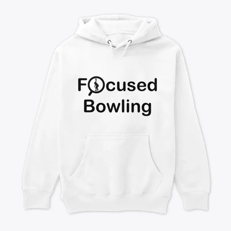  WHITE Focused Bowling Premium Hoodie