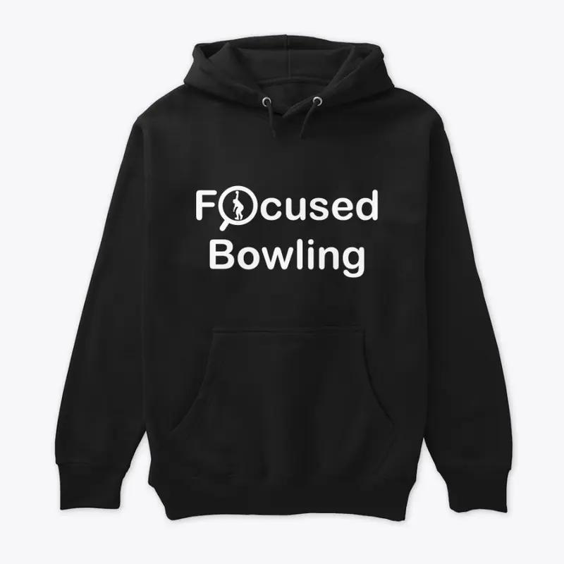 BLACK Focused Bowling Premium Hoodie